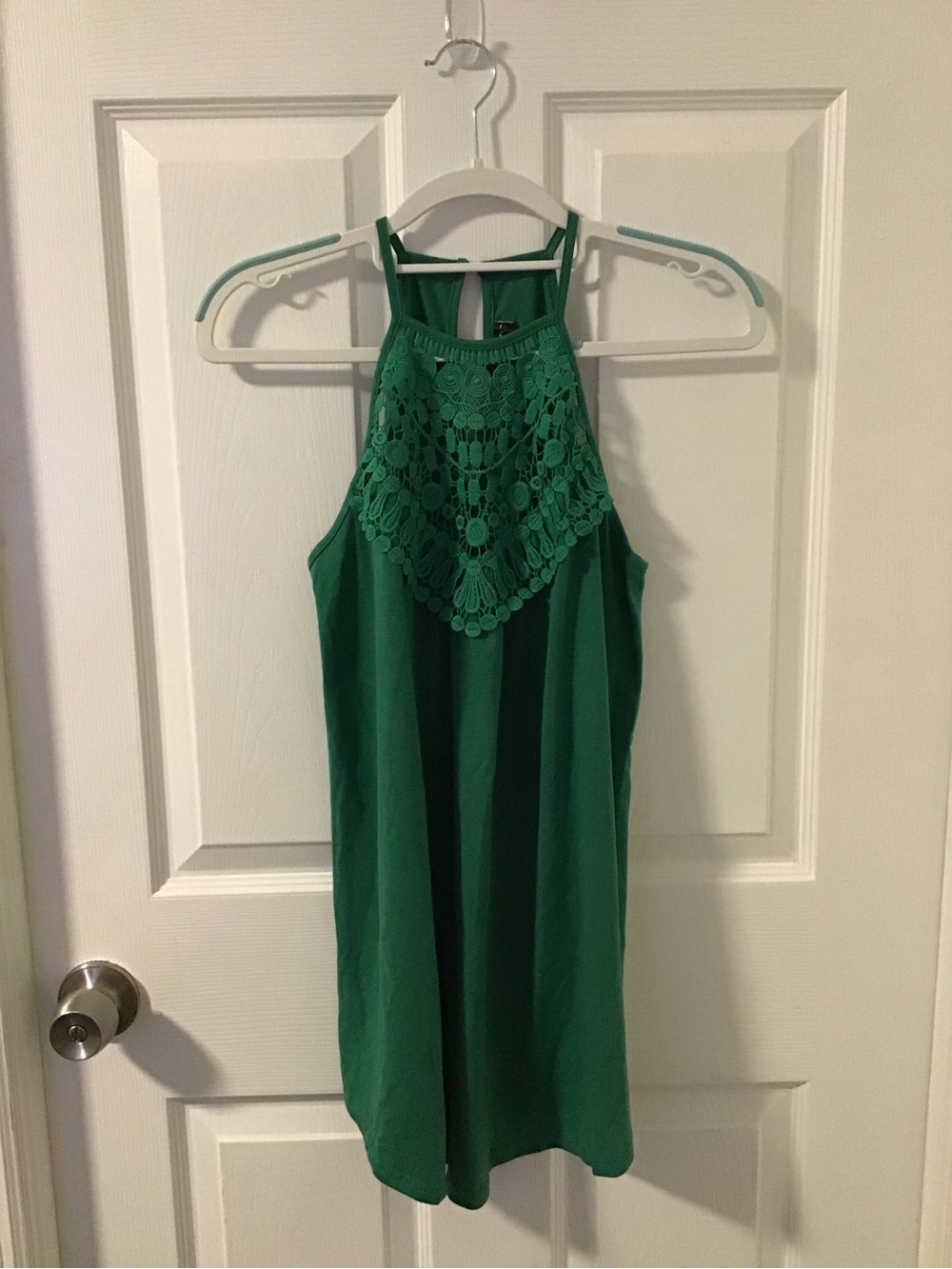 NWOT! Green Knit Top with Black Brand Tag
